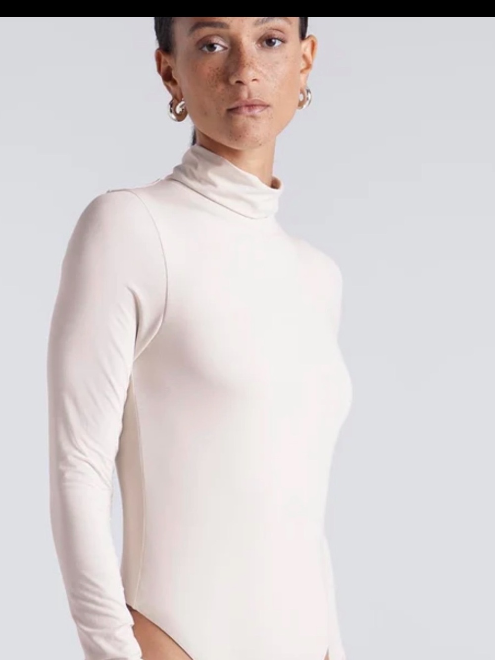 Splendid Cream Turtleneck Bodysuit
